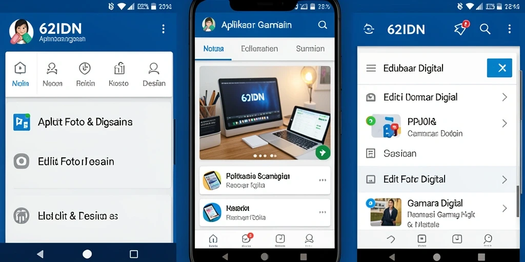 Tampilan antarmuka 62IDN yang intuitif untuk desain gambar digital.