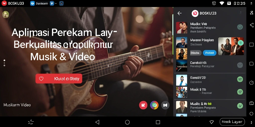 Antarmuka BOSKU33 yang user-friendly saat merekam layar.