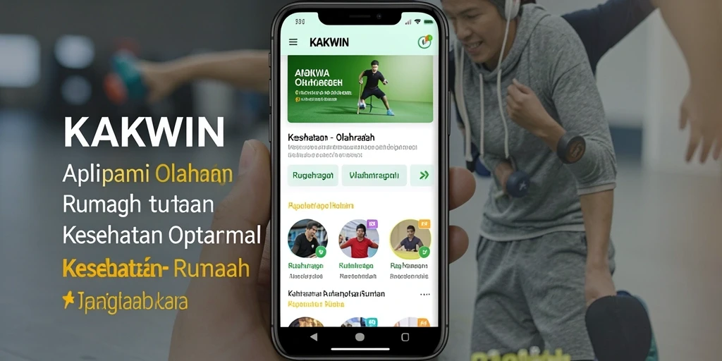 Antarmuka KAKWIN menampilkan berbagai pilihan latihan di rumah.