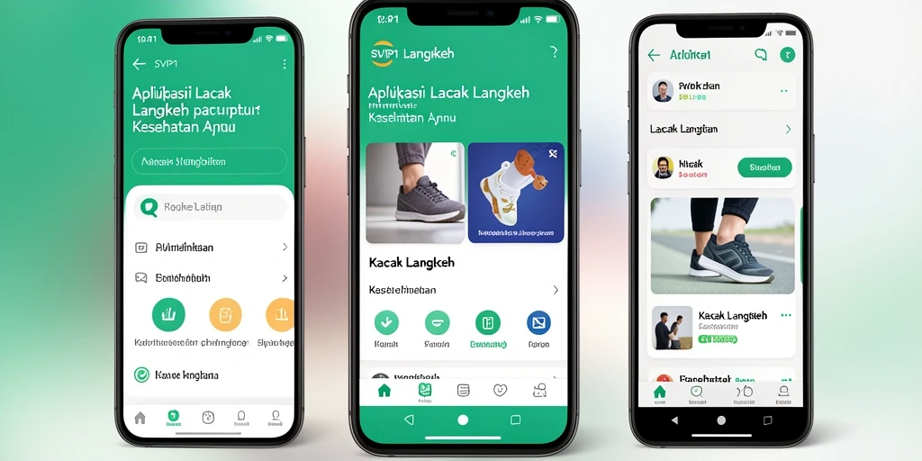 Tampilan antarmuka SVIP1 yang modern untuk pelacakan langkah.