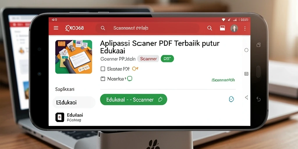 Antarmuka aplikasi XO368 untuk pemindaian PDF yang sederhana dan efisien.