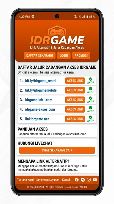 Link Alternatif Resmi untuk idrgame di Indonesia
